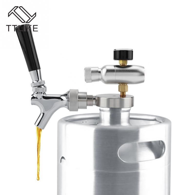 VOGVIGO Beer Faucet Kit Tap Dispenser Spear Draft Polished Stainless Steel Value for 2L/3.6L/4L Drink Fridge Kegs