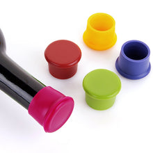 Load image into Gallery viewer, Whole Sale 1PCS Silicone Bar Wine Stopper Fresh Keeping Bottle Cap Flavored Beer/Beverage Corks Kitchen Champagne Closures
